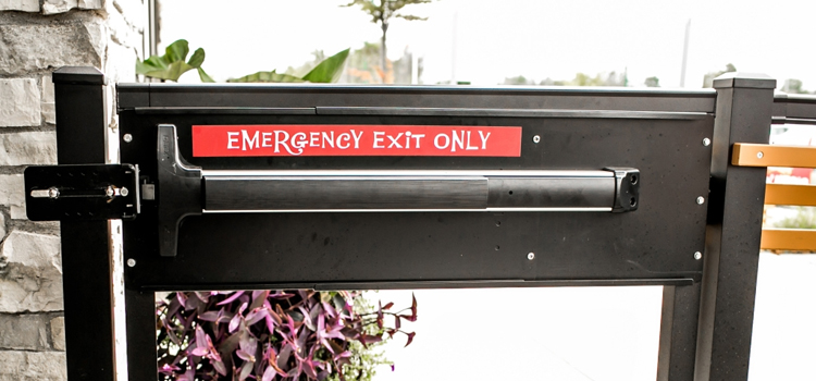 emergency push bar installation in Brandon